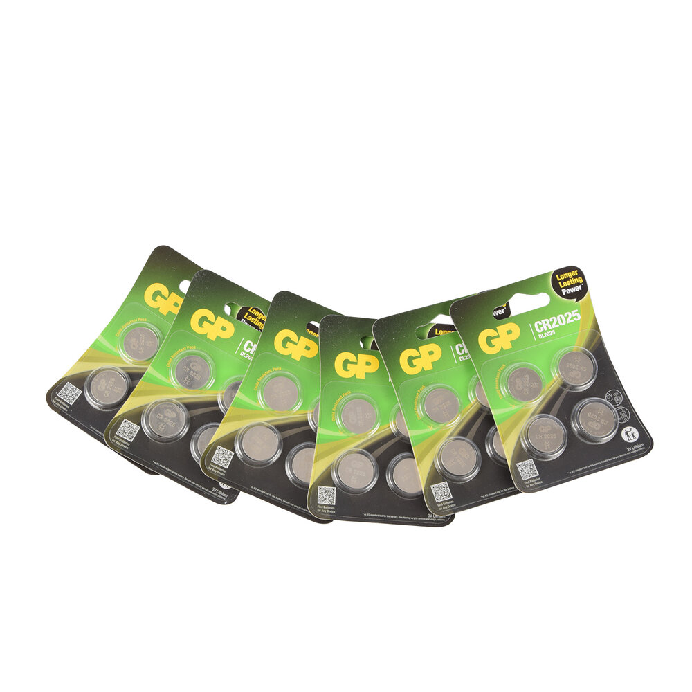 Discountershop Set of 6 Packs with 4 Pieces CR2025 3V Button Cell Batteries Each - 24 Batteries in Total with Lithium Technology Discountershop Set of 6 Packs with 4 Pieces CR2025 3V Button Cell Batteries Each - 24 Batteries in Total with Lithium Technology