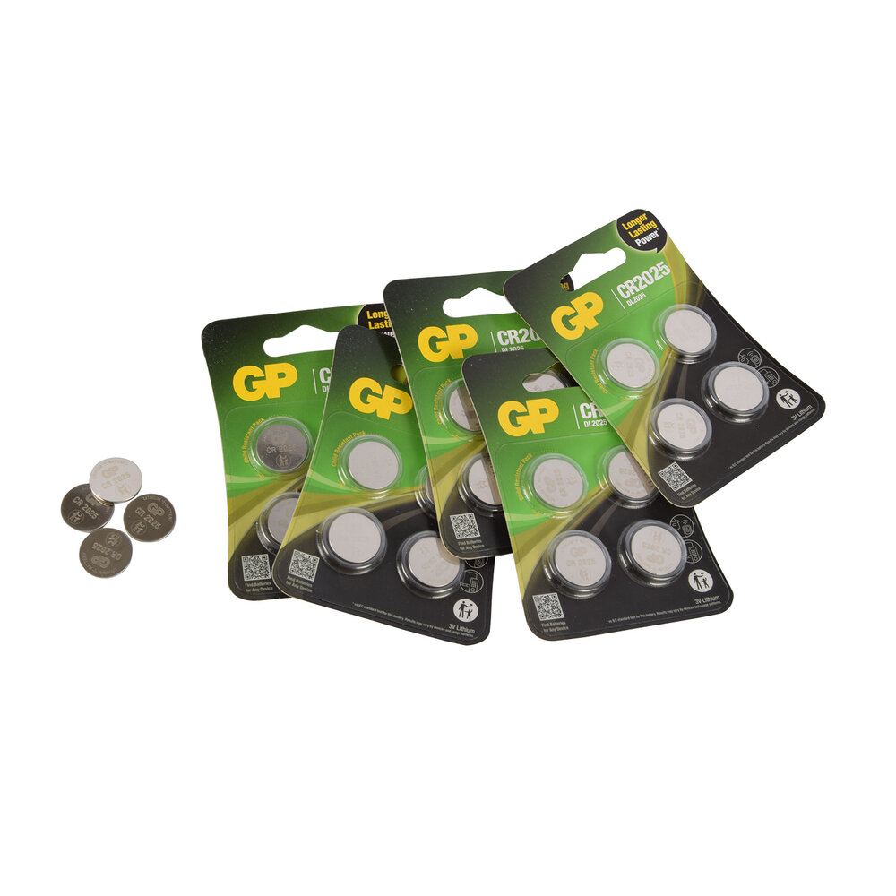 Discountershop Set of 6 Packs with 4 Pieces CR2025 3V Button Cell Batteries Each - 24 Batteries in Total with Lithium Technology Discountershop Set of 6 Packs with 4 Pieces CR2025 3V Button Cell Batteries Each - 24 Batteries in Total with Lithium Technology