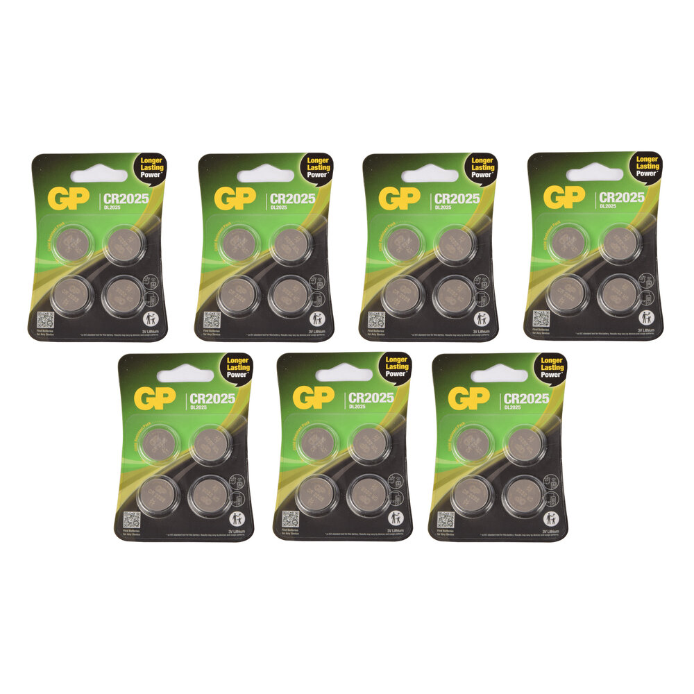 Discountershop Set of 7 Packages with 4 Pieces CR2025 3V Button Cell Batteries - 28 Batteries with Lithium Technology for Electronics and DIY Jobs Discountershop Set of 7 Packages with 4 Pieces CR2025 3V Button Cell Batteries - 28 Batteries with Lithium Technology for Electronics and DIY Jobs