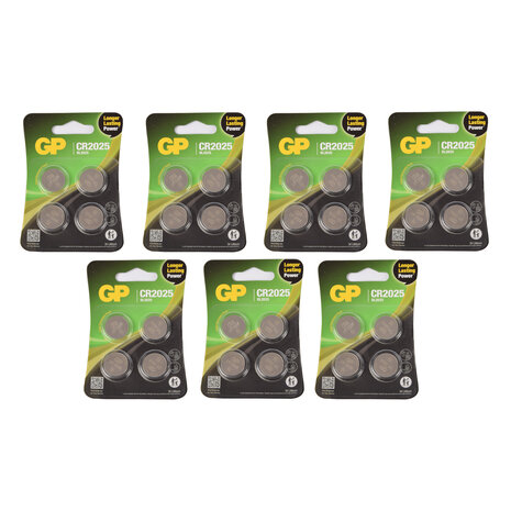 Discountershop Set of 7 Packages with 4 Pieces CR2025 3V Button Cell Batteries - 28 Batteries with Lithium Technology for Electronics and DIY Jobs Discountershop Set of 7 Packages with 4 Pieces CR2025 3V Button Cell Batteries - 28 Batteries with Lithium Technology for Electronics and DIY Jobs