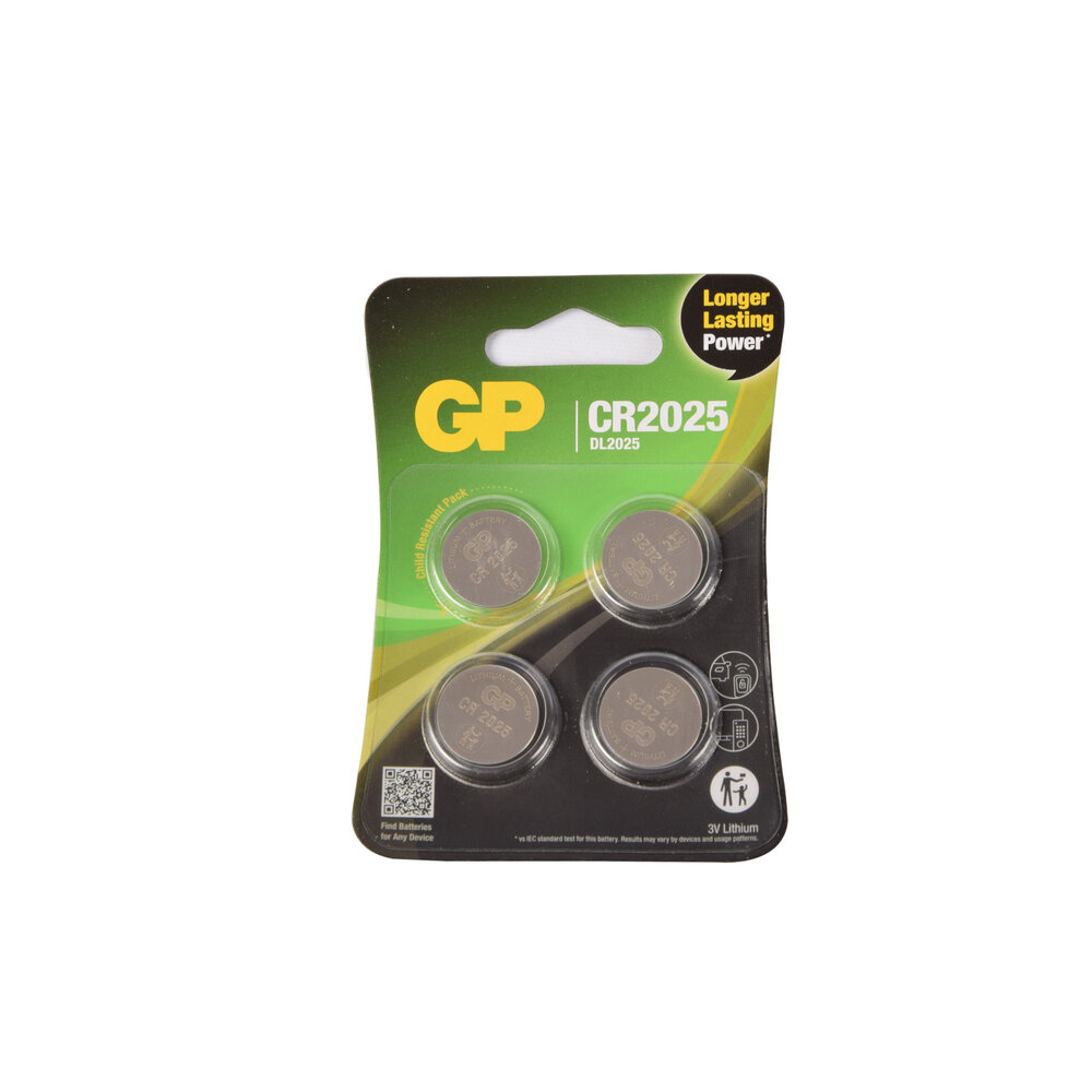 Discountershop Set of 8 Packages with 4 Pieces CR2025 3V Button Cell Batteries | 32 Batteries for Electronics and DIY Jobs with Lithium Technology Discountershop Set of 8 Packages with 4 Pieces CR2025 3V Button Cell Batteries | 32 Batteries for Electronics and DIY Jobs with Lithium Technology