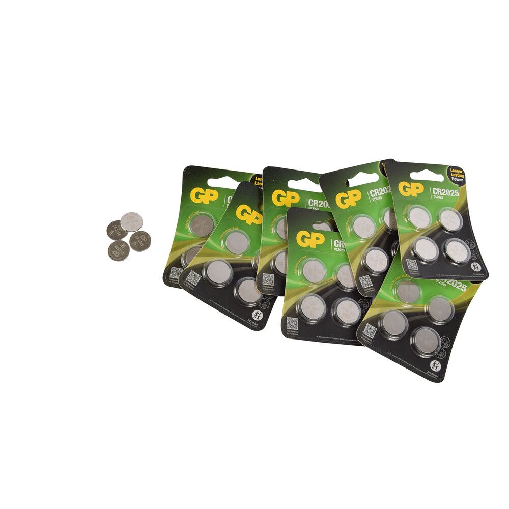 Discountershop Set of 8 Packages with 4 Pieces CR2025 3V Button Cell Batteries | 32 Batteries for Electronics and DIY Jobs with Lithium Technology Discountershop Set of 8 Packages with 4 Pieces CR2025 3V Button Cell Batteries | 32 Batteries for Electronics and DIY Jobs with Lithium Technology
