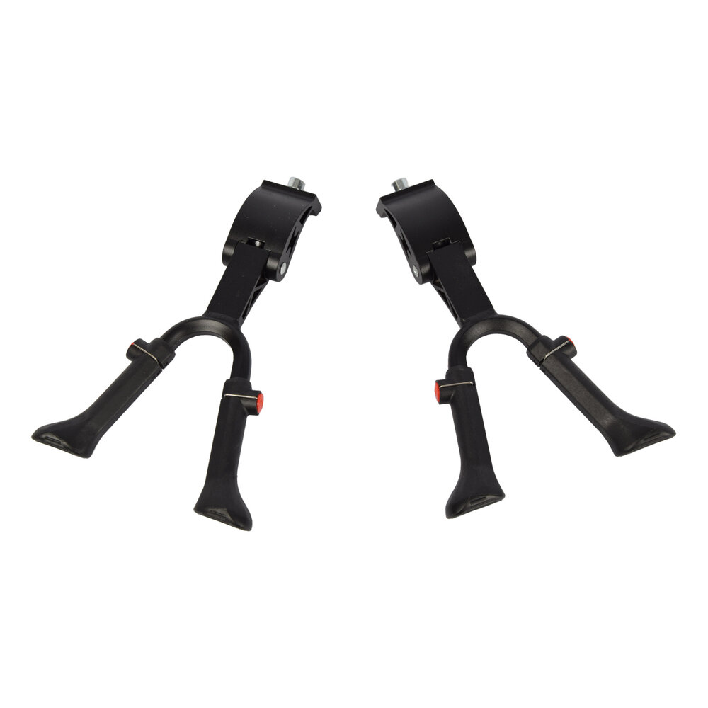 Discountershop 2 pieces | Bicycle stand | plastic/Aluminium | Double Standard | Black | Bicycle side stand | 32cm*19cm*5.5cm Discountershop 2 pieces | Bicycle stand | plastic/Aluminium | Double Standard | Black | Bicycle side stand | 32cm*19cm*5.5cm