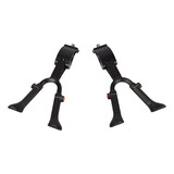Discountershop 2 pieces | Bicycle stand | plastic/Aluminium | Double Standard | Black | Bicycle side stand | 32cm*19cm*5.5cm