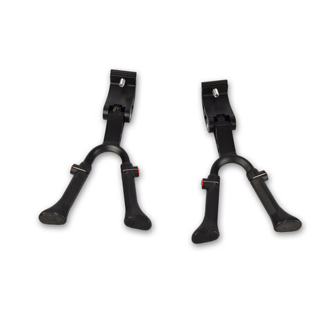 Discountershop 2 pieces | Bicycle stand | plastic/Aluminium | Double Standard | Black | Bicycle side stand | 32cm*19cm*5.5cm Discountershop 2 pieces | Bicycle stand | plastic/Aluminium | Double Standard | Black | Bicycle side stand | 32cm*19cm*5.5cm