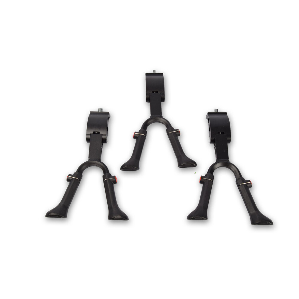 Discountershop 3 pieces | Bicycle stand | plastic/Aluminium | Double Standard | Black | Bicycle side stand | 32cm*19cm*5.5cm Discountershop 3 pieces | Bicycle stand | plastic/Aluminium | Double Standard | Black | Bicycle side stand | 32cm*19cm*5.5cm