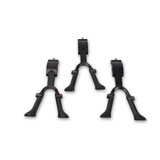 Discountershop 3 stuks  | Fietsstandaard | plastic/Aluminium | Dubbele Standaard | Zwart | Zijstandaard fiets | 32cm*19cm*5.5cm