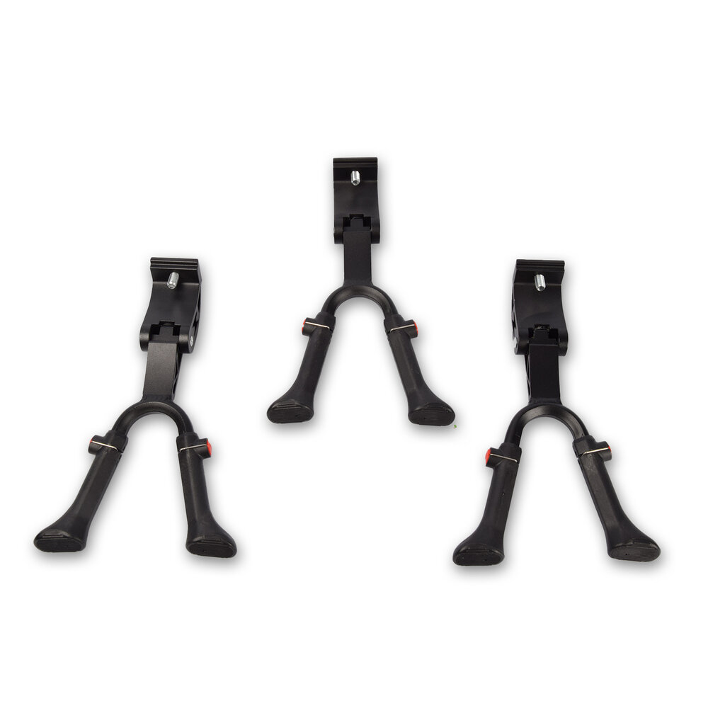 Discountershop 3 pieces | Bicycle stand | plastic/Aluminium | Double Standard | Black | Bicycle side stand | 32cm*19cm*5.5cm Discountershop 3 pieces | Bicycle stand | plastic/Aluminium | Double Standard | Black | Bicycle side stand | 32cm*19cm*5.5cm