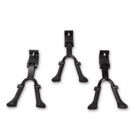 Discountershop 3 pieces | Bicycle stand | plastic/Aluminium | Double Standard | Black | Bicycle side stand | 32cm*19cm*5.5cm Discountershop 3 pieces | Bicycle stand | plastic/Aluminium | Double Standard | Black | Bicycle side stand | 32cm*19cm*5.5cm