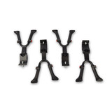 Discountershop 4 pieces  | Bicycle stand | plastic/Aluminium | Double Standard | Black | Bicycle side stand | 32cm*19cm*5.5cm Discountershop 4 pieces  | Bicycle stand | plastic/Aluminium | Double Standard | Black | Bicycle side stand | 32cm*19cm*5.5cm