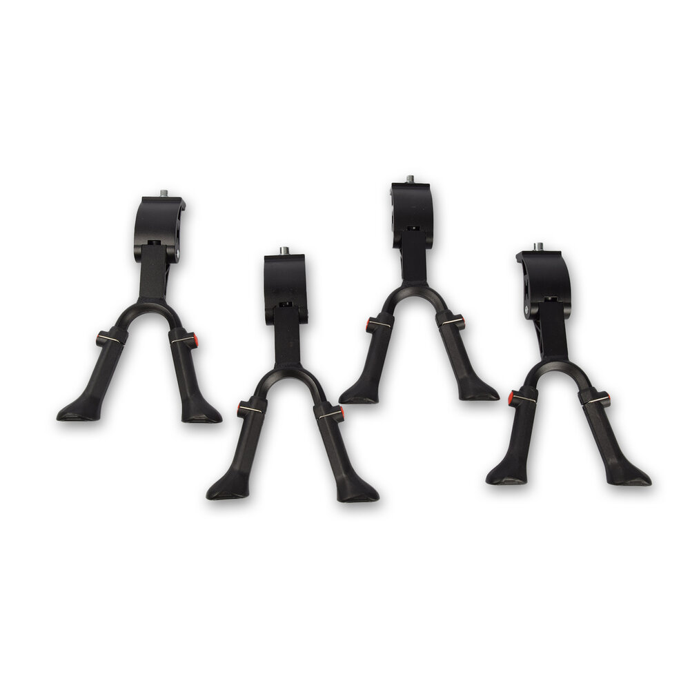 Discountershop 4 stuks  | Fietsstandaard | plastic/Aluminium | Dubbele Standaard | Zwart | Zijstandaard fiets | 32cm*19cm*5.5cm Discountershop 4 stuks  | Fietsstandaard | plastic/Aluminium | Dubbele Standaard | Zwart | Zijstandaard fiets | 32cm*19cm*5.5cm