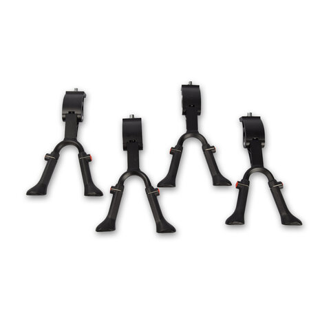 Discountershop 4 stuks  | Fietsstandaard | plastic/Aluminium | Dubbele Standaard | Zwart | Zijstandaard fiets | 32cm*19cm*5.5cm Discountershop 4 stuks  | Fietsstandaard | plastic/Aluminium | Dubbele Standaard | Zwart | Zijstandaard fiets | 32cm*19cm*5.5cm