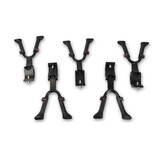 Discountershop 5 stuks | Fietsstandaard | plastic/Aluminium | Dubbele Standaard | Zwart | Zijstandaard fiets | 32cm*19cm*5.5cm