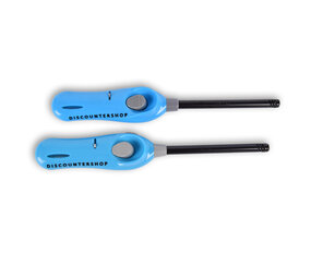 Discountershop Lighter with child protection - Barbecue lighter - Package of 2x BBQ lighters refillable| A Quality |Child Protection/Child Lock |2x  blue| 26cm Discountershop Lighter with child protection - Barbecue lighter - Package of 2x BBQ lighters refillable| A Quality |Child Protection/Child Lock |2x  blue| 26cm