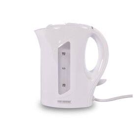 Discountershop Compacte Witte Waterkoker 1L | Energiezuinig 900W | Snelkoker met Cool Touch Handgreep