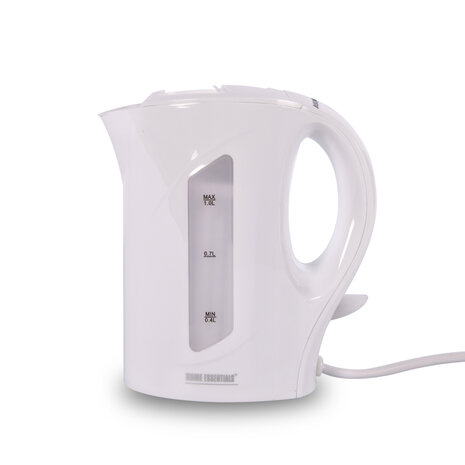 Discountershop Energy-Efficient White Kettle | 1 Liter Capacity | Quick Boil 900 Watt | Cool Touch Handle | BPA-Free and Auto Shut-Off | Compact Design for Home and Travel