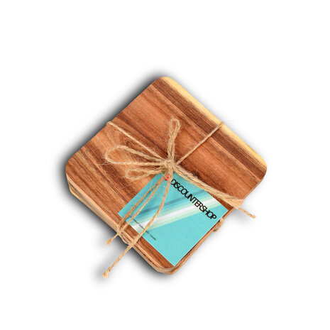 Discountershop Coasters | Wooden coasters | Brown | 227 g | Coasters for glasses | 10cm*1cm Discountershop Coasters | Wooden coasters | Brown | 227 g | Coasters for glasses | 10cm*1cm