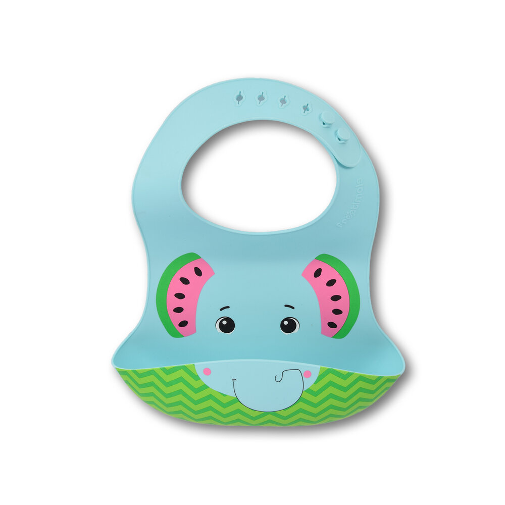 Discountershop Slabbetje | Silicone slabbetje | blauw | Leeftijd:6m+ | Baby accessoire | BPA Free | 17cm*23cm