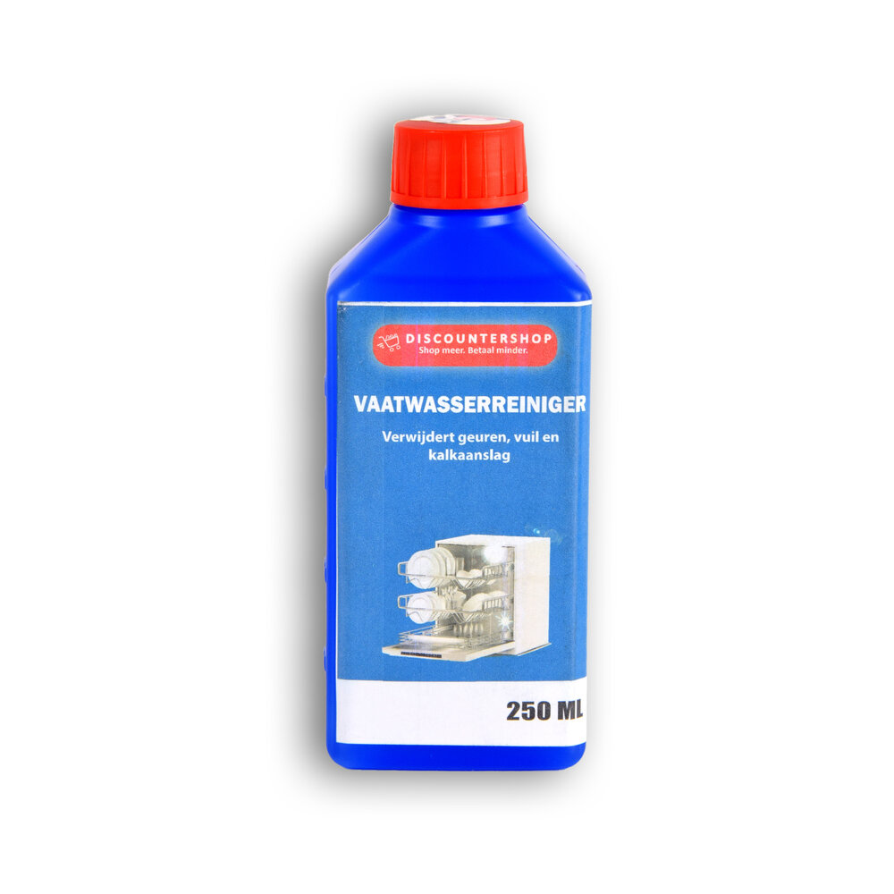 Discountershop 1x | Vaatwasserreiniger | Vaatwasser | Vaatwasser reinigen | 250ml | Reiniger | Schoonmaakmiddel | 6cm*4cm*15.5cm Discountershop 1x | Vaatwasserreiniger | Vaatwasser | Vaatwasser reinigen | 250ml | Reiniger | Schoonmaakmiddel | 6cm*4cm*15.5cm