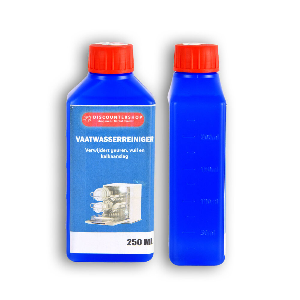 Discountershop 2 stuksx250ml | Vaatwasserreiniger | Vaatwasser | Vaatwasser reinigen | 250ml | Reiniger | Schoonmaakmiddel | 6cm*4cm*15.5cm Discountershop 2 stuksx250ml | Vaatwasserreiniger | Vaatwasser | Vaatwasser reinigen | 250ml | Reiniger | Schoonmaakmiddel | 6cm*4cm*15.5cm