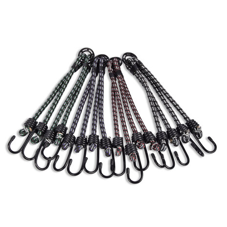 Discountershop Sturdy Bungee Cord Spider Ø 60 cm | 10 mm | Red/Black Elastic Bungee Cords with Hook | Ideal for Bicycle Luggage Rack | 100% Polyester | Essential for Every Traveler Discountershop Sturdy Bungee Cord Spider Ø 60 cm | 10 mm | Red/Black Elastic Bungee Cords with Hook | Ideal for Bicycle Luggage Rack | 100% Polyester | Essential for Every Traveler
