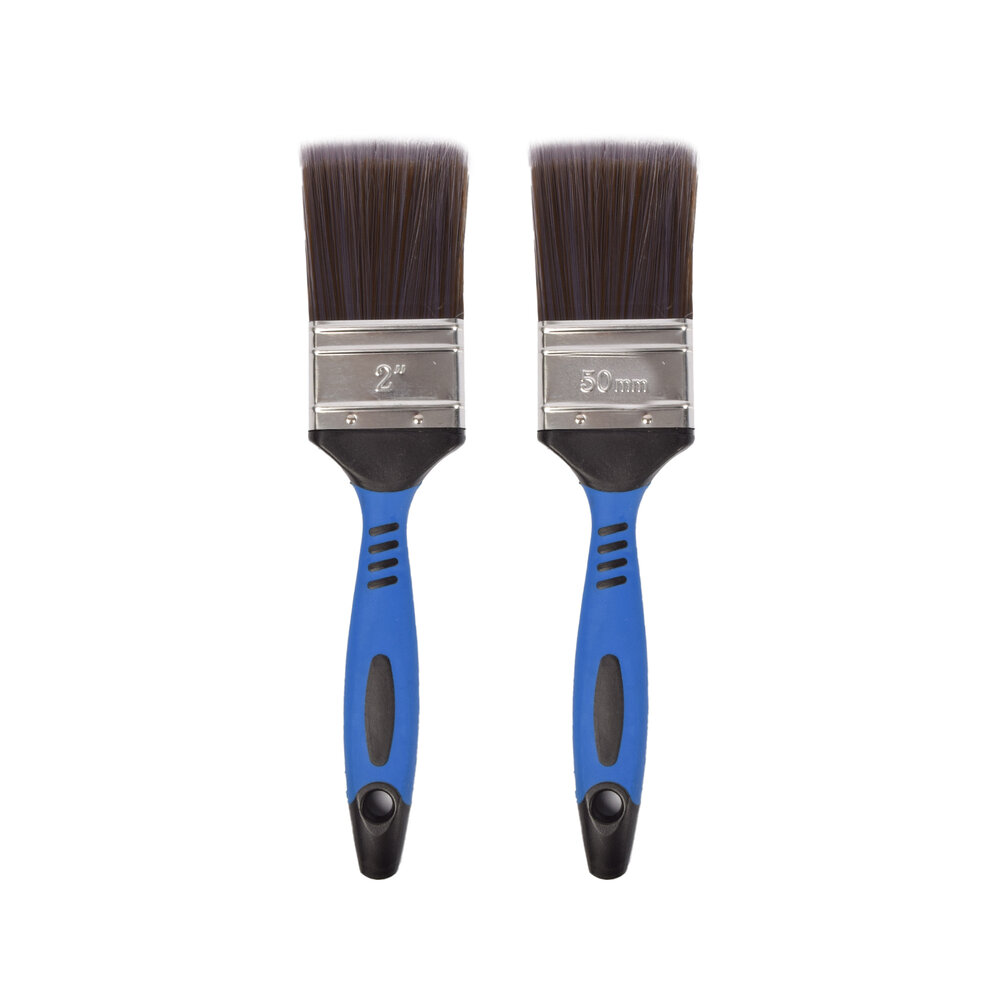 Discountershop 1 set x 5 stuks | Kwastenset | blauw/grijs/zilver | Kwasten | plastic | Verfkwasten | Schilderkwasten | 27cm*12cm*3.5cm