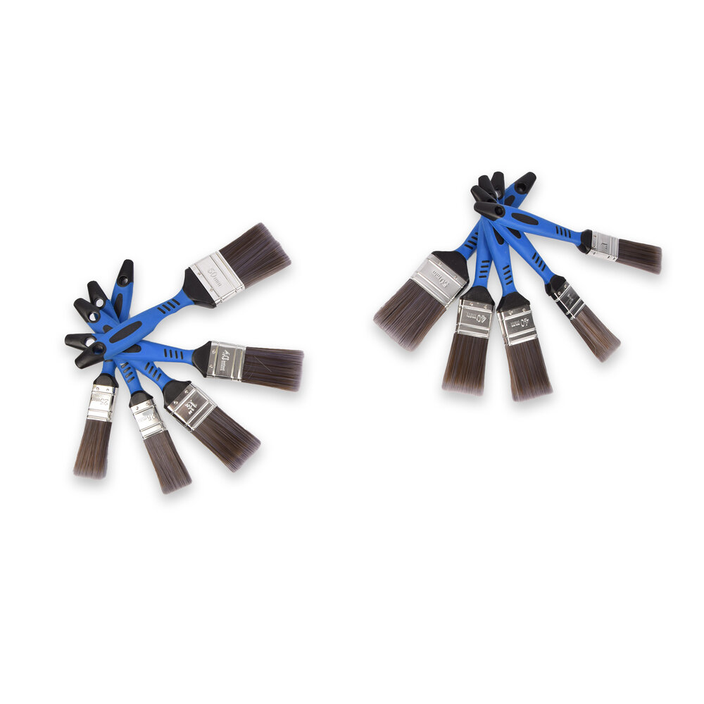Discountershop 2set x 5pcs | Brush set | blue/gray/silver | Tassels | plastic | Paint brushes | Painting brushes | 27cm*12cm*3.5cm Discountershop 2set x 5pcs | Brush set | blue/gray/silver | Tassels | plastic | Paint brushes | Painting brushes | 27cm*12cm*3.5cm