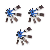 Discountershop 3set x 5pcs | Brush set | blue/gray/silver | Tassels | plastic | Paint brushes | Painting brushes | 27cm*12cm*3.5cm Discountershop 3set x 5pcs | Brush set | blue/gray/silver | Tassels | plastic | Paint brushes | Painting brushes | 27cm*12cm*3.5cm
