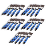 Discountershop 5set x 5pcs  | Brush set | blue/gray/silver | Tassels | plastic | Paint brushes | Painting brushes | 27cm*12cm*3.5cm Discountershop 5set x 5pcs  | Brush set | blue/gray/silver | Tassels | plastic | Paint brushes | Painting brushes | 27cm*12cm*3.5cm