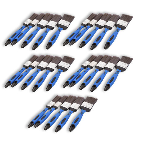 Discountershop 5set x 5pcs | Kwastenset | blauw/grijs/zilver | Kwasten | plastic | Verfkwasten | Schilderkwasten | 27cm*12cm*3.5cm Discountershop 5set x 5pcs | Kwastenset | blauw/grijs/zilver | Kwasten | plastic | Verfkwasten | Schilderkwasten | 27cm*12cm*3.5cm