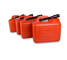Discountershop 4x | Jerrykan | met trechter | Rood | Polyethylene | met afsluitbare kap | 20 liter | Benzinekan | Jerrycanhouder | 38cm*22cm37cm Discountershop 4x | Jerrykan | met trechter | Rood | Polyethylene | met afsluitbare kap | 20 liter | Benzinekan | Jerrycanhouder | 38cm*22cm37cm