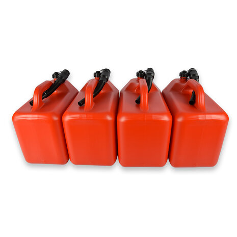 Discountershop 4x | Jerrykan | met trechter | Rood | Polyethylene | met afsluitbare kap | 20 liter | Benzinekan | Jerrycanhouder | 38cm*22cm37cm Discountershop 4x | Jerrykan | met trechter | Rood | Polyethylene | met afsluitbare kap | 20 liter | Benzinekan | Jerrycanhouder | 38cm*22cm37cm