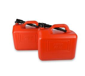 Discountershop 2x | Jerrykan | met trechter | Rood | Polyethylene | met afsluitbare kap | 20 liter | Benzinekan | Jerrycanhouder | 38cm*22cm37cm Discountershop 2x | Jerrykan | met trechter | Rood | Polyethylene | met afsluitbare kap | 20 liter | Benzinekan | Jerrycanhouder | 38cm*22cm37cm