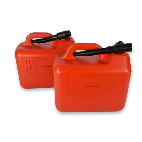 Discountershop 2x | Jerrykan | with funnel | Red | Polyethylene | with lockable hood | 20 liters | Gasoline can | Jerrycan holder | 38cm*22cm37cm Discountershop 2x | Jerrykan | with funnel | Red | Polyethylene | with lockable hood | 20 liters | Gasoline can | Jerrycan holder | 38cm*22cm37cm