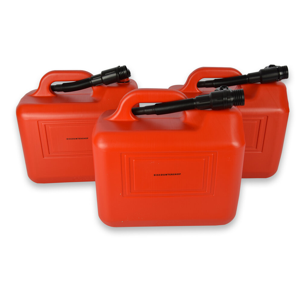 Discountershop 3x | Jerrykan | met trechter | Rood | Polyethylene | met afsluitbare kap | 20 liter | Benzinekan | Jerrycanhouder | 38cm*22cm37cm Discountershop 3x | Jerrykan | met trechter | Rood | Polyethylene | met afsluitbare kap | 20 liter | Benzinekan | Jerrycanhouder | 38cm*22cm37cm