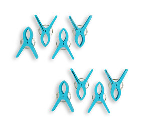 Discountershop 2setsx4pcs - in totaal- 8 stuks | Handdoekklemmen | blauw | Handdoekclips | Handdoekknijpers | Handdoekhaakjes | 15cm*10cm*3cm Discountershop 2setsx4pcs - in totaal- 8 stuks | Handdoekklemmen | blauw | Handdoekclips | Handdoekknijpers | Handdoekhaakjes | 15cm*10cm*3cm