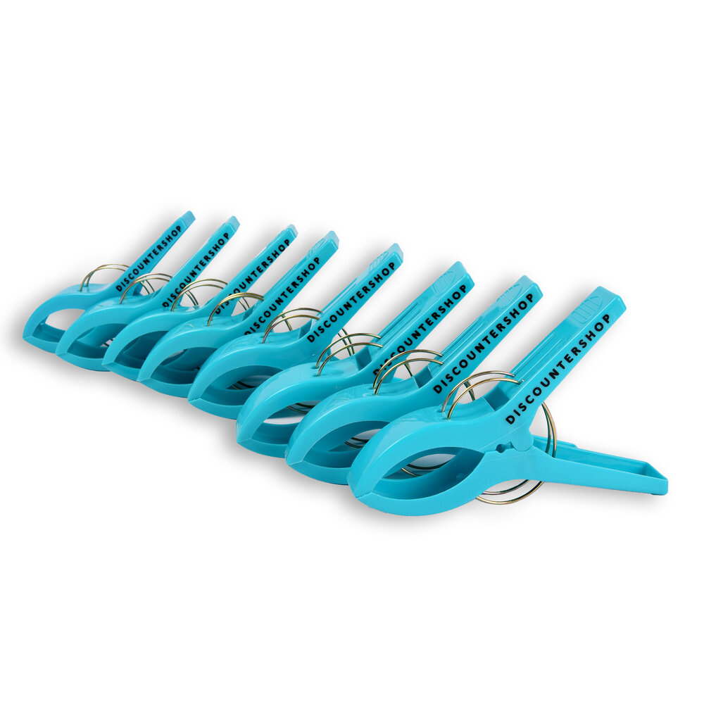 Discountershop 2setsx4pcs - total - 8 pcs | Towel clips | blue | Towel clips | Towel pegs | Towel hooks | 15cm*10cm*3cm Discountershop 2setsx4pcs - total - 8 pcs | Towel clips | blue | Towel clips | Towel pegs | Towel hooks | 15cm*10cm*3cm