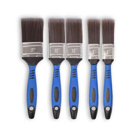 Discountershop 4set x 5pcs | Brush set | blue/gray/silver | Tassels | plastic | Paint brushes | Painting brushes | 27cm*12cm*3.5cm Discountershop 4set x 5pcs | Brush set | blue/gray/silver | Tassels | plastic | Paint brushes | Painting brushes | 27cm*12cm*3.5cm