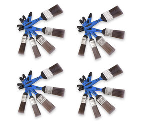 Discountershop 4set x 5pcs  | Kwastenset | blauw/grijs/zilver | Kwasten | plastic | Verfkwasten | Schilderkwasten | 27cm*12cm*3.5cm Discountershop 4set x 5pcs  | Kwastenset | blauw/grijs/zilver | Kwasten | plastic | Verfkwasten | Schilderkwasten | 27cm*12cm*3.5cm