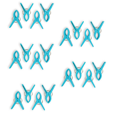 Discountershop 5setsx4pcs - in totaal- 20 stuks | Handdoekklemmen | blauw | Handdoekclips | Handdoekknijpers | Handdoekhaakjes | 15cm*10cm*3cm Discountershop 5setsx4pcs - in totaal- 20 stuks | Handdoekklemmen | blauw | Handdoekclips | Handdoekknijpers | Handdoekhaakjes | 15cm*10cm*3cm
