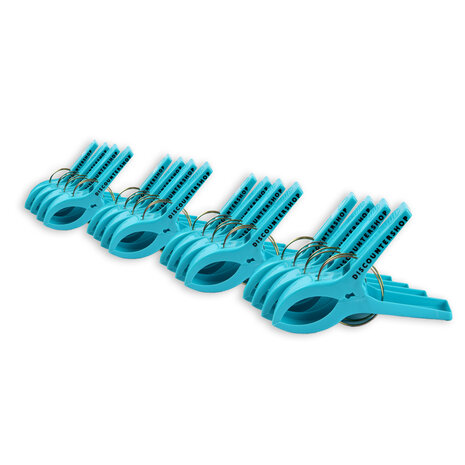 Discountershop 4setsx4pcs - in totaal- 16 stuks | Handdoekklemmen | blauw | Handdoekclips | Handdoekknijpers | Handdoekhaakjes | 15cm*10cm*3cm