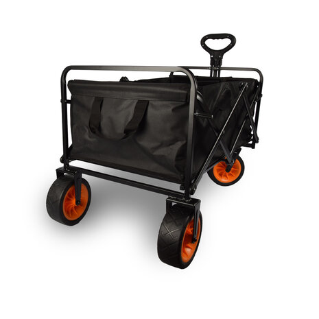 Discountershop Bolderkar opvouwbaar | Bolderkar | zwart | gelegeerd staal | Draaibaar | Hendel verstelbaar in 2 standen | Maximale belasting: 80kg | Transportkar | Strandkar | 101x56x104cm Discountershop Bolderkar opvouwbaar | Bolderkar | zwart | gelegeerd staal | Draaibaar | Hendel verstelbaar in 2 standen | Maximale belasting: 80kg | Transportkar | Strandkar | 101x56x104cm
