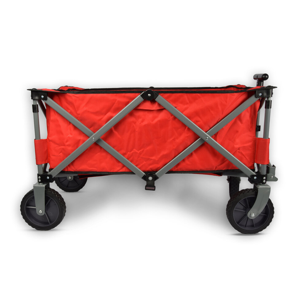 Discountershop Bolderkar opvouwbaar | Bolderkar | Rood | gelegeerd staal | Draaibaar | Hendel verstelbaar in 2 standen | Maximale belasting: 70kg | Transportkar | Strandkar | 90x49x58cm Discountershop Bolderkar opvouwbaar | Bolderkar | Rood | gelegeerd staal | Draaibaar | Hendel verstelbaar in 2 standen | Maximale belasting: 70kg | Transportkar | Strandkar | 90x49x58cm