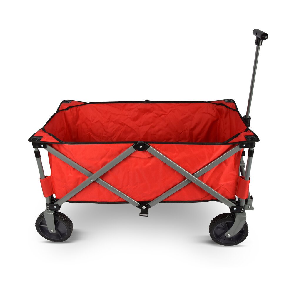 Discountershop Bolderkar opvouwbaar | Bolderkar | Rood | gelegeerd staal | Draaibaar | Hendel verstelbaar in 2 standen | Maximale belasting: 70kg | Transportkar | Strandkar | 90x49x58cm Discountershop Bolderkar opvouwbaar | Bolderkar | Rood | gelegeerd staal | Draaibaar | Hendel verstelbaar in 2 standen | Maximale belasting: 70kg | Transportkar | Strandkar | 90x49x58cm