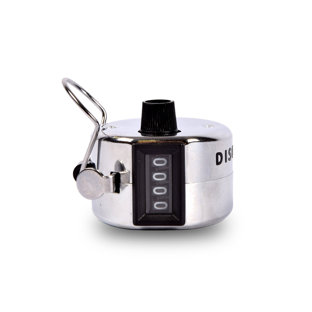Discountershop Hand counter | Counter | Tally Counter | 45g | analog| metal | With thumb ring for easy use | 5.5x3cm