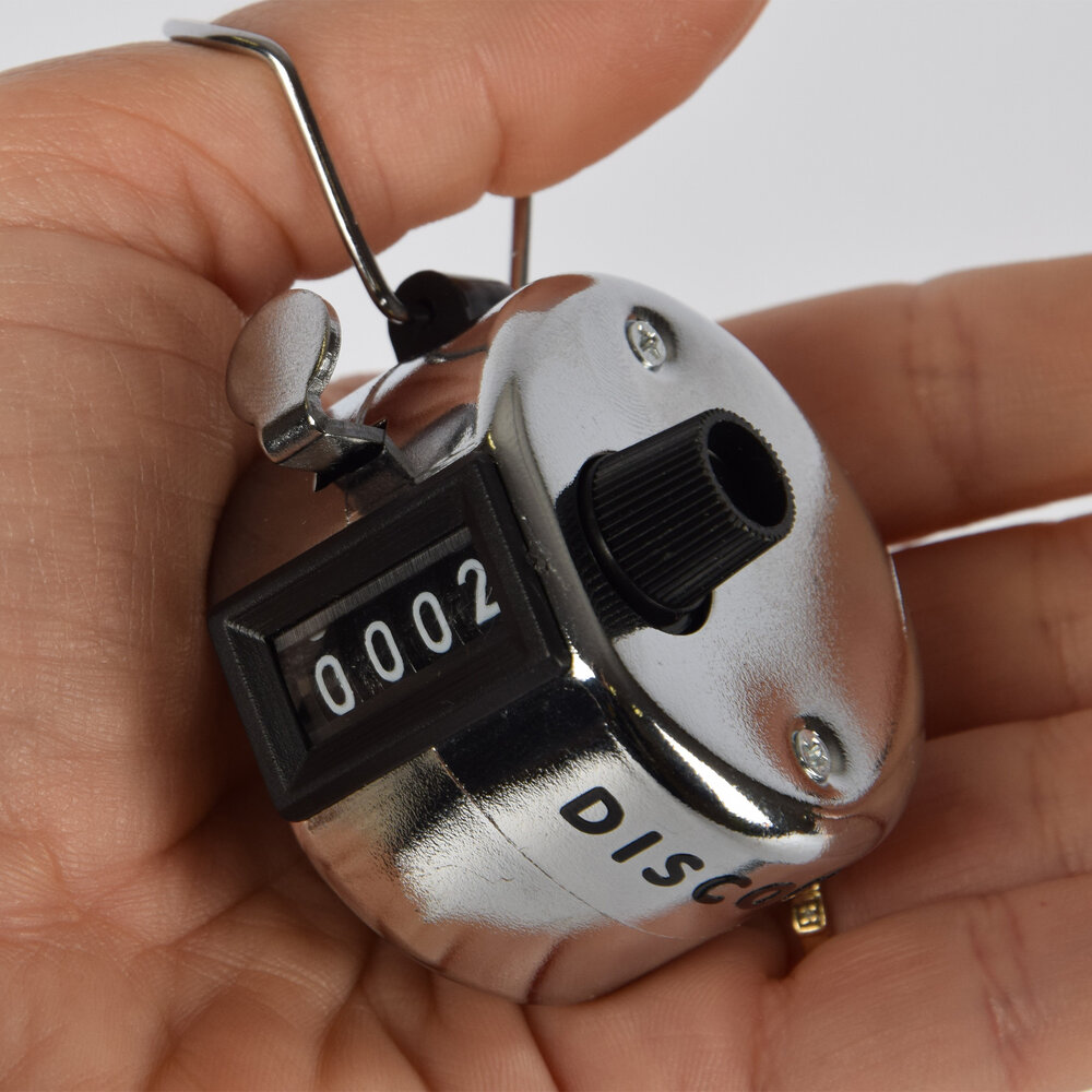 Discountershop Handteller | Teller | Tally Counter | 45g | analog| metaal | Met duimring voor gemakkelijk gebruik | 5.5x3cm