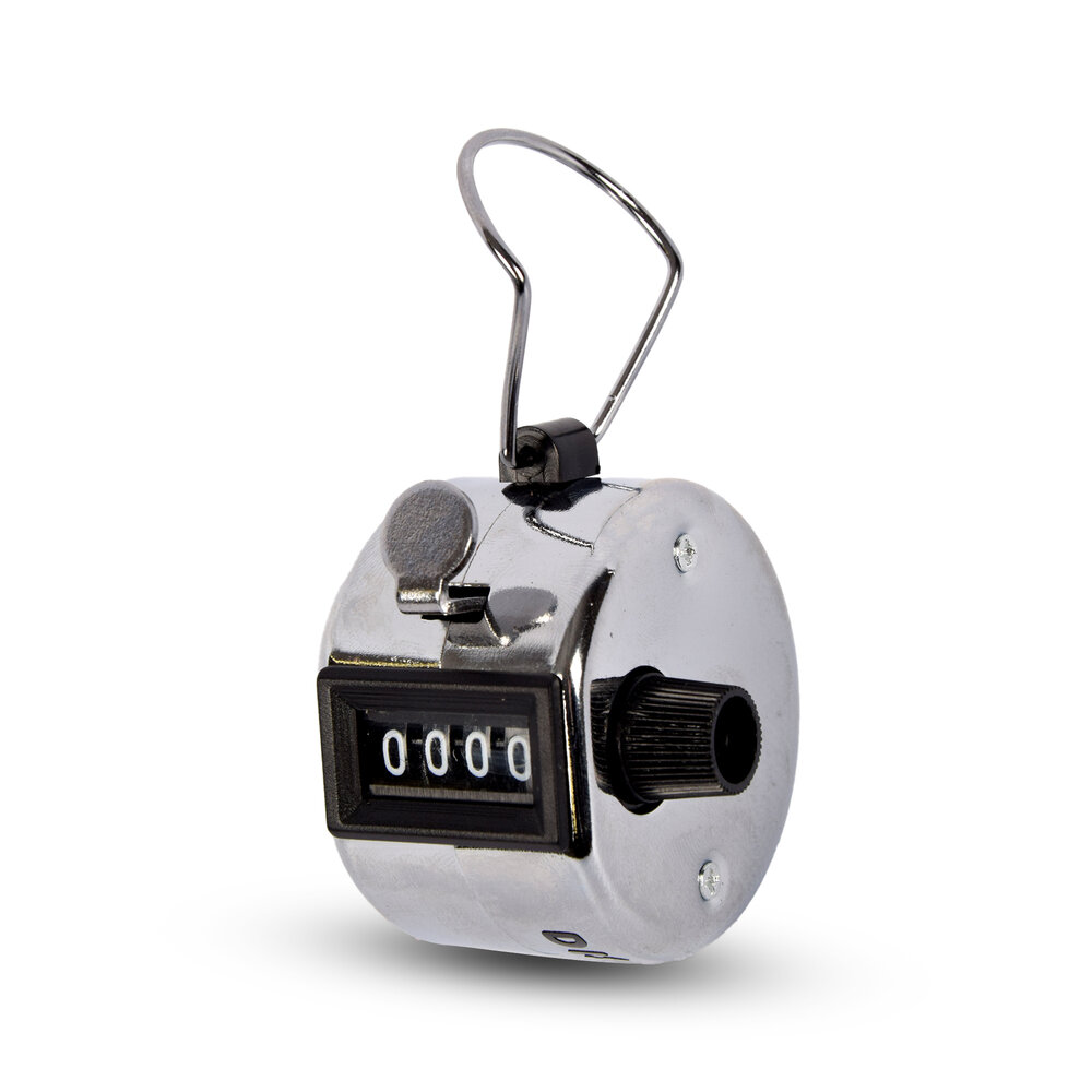 Discountershop Handteller | Teller | Tally Counter | 45g | analog| metaal | Met duimring voor gemakkelijk gebruik | 5.5x3cm