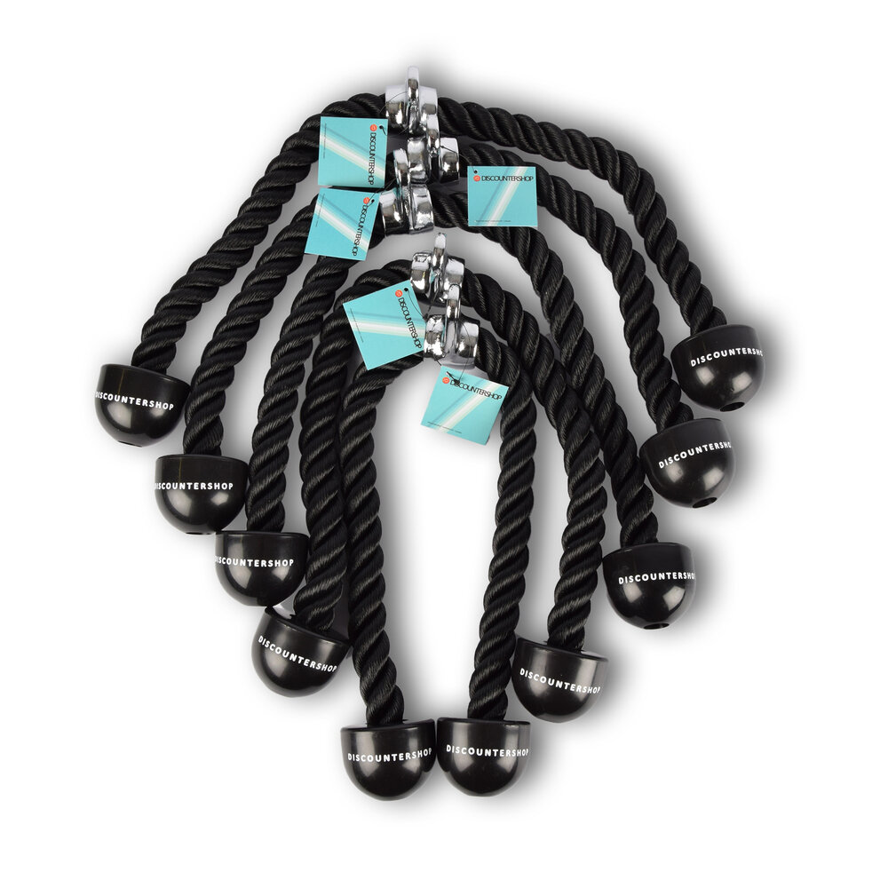 Discountershop 5 pieces | Triceps rope | Cable rope for triceps | Pull cord for multi-gym station | Triceps cable | Triceps cord | Triceps exercise rope | Maximum load: 200 kg | (length/width): 5/6.5 cm Discountershop 5 pieces | Triceps rope | Cable rope for triceps | Pull cord for multi-gym station | Triceps cable | Triceps cord | Triceps exercise rope | Maximum load: 200 kg | (length/width): 5/6.5 cm