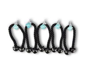 Discountershop 5 stuks | Triceps-touw | Kabeltouw voor triceps | Trekkoord voor Krachtstation | Tricepskabel | Tricepskoord | Tricepsoefeningstouw | Maximale belasting: 200 kg | (lengte/breedte): 5/6,5 cm Discountershop 5 stuks | Triceps-touw | Kabeltouw voor triceps | Trekkoord voor Krachtstation | Tricepskabel | Tricepskoord | Tricepsoefeningstouw | Maximale belasting: 200 kg | (lengte/breedte): 5/6,5 cm