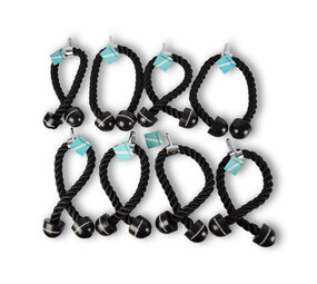 Discountershop 8 pieces | Triceps rope | black | Cable rope for triceps | Pull cord for multi-gym station | Triceps cable | Triceps cord | Maximum load: 200 kg | (length/width): 5/6.5 cm Discountershop 8 pieces | Triceps rope | black | Cable rope for triceps | Pull cord for multi-gym station | Triceps cable | Triceps cord | Maximum load: 200 kg | (length/width): 5/6.5 cm